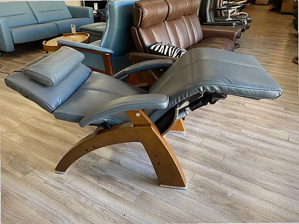 Gray Soft Ultra Leather PC-610 Human Touch Zero Gravity Perfect Chair Recliner