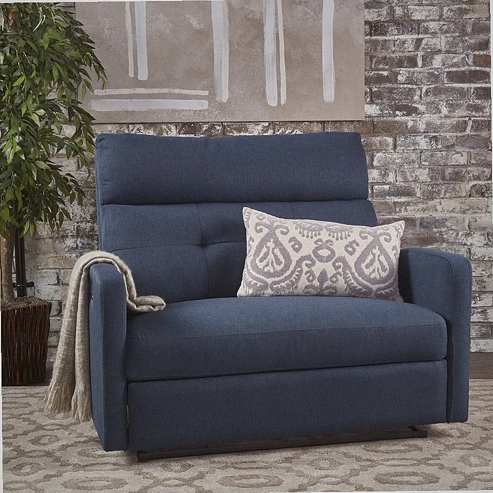 Hana Plush Cushion Tufted Back Loveseat Recliner