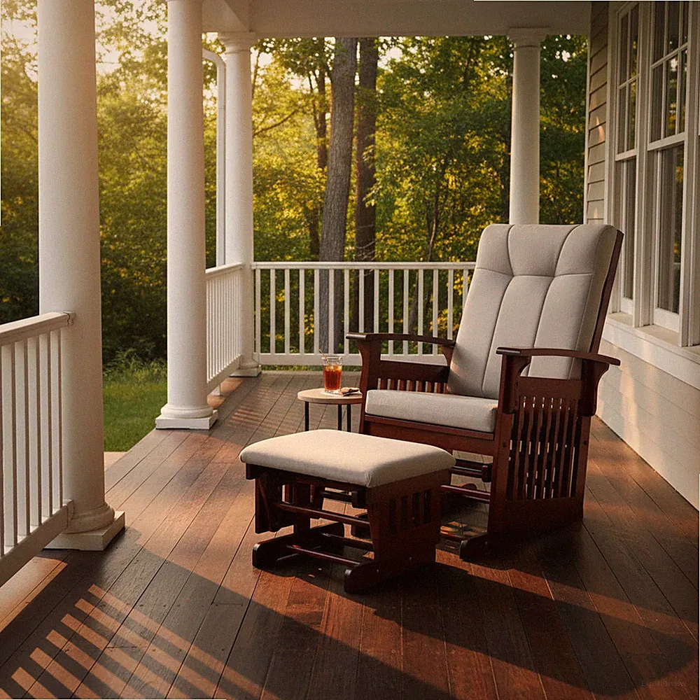 Birch Wood Rocking Chair